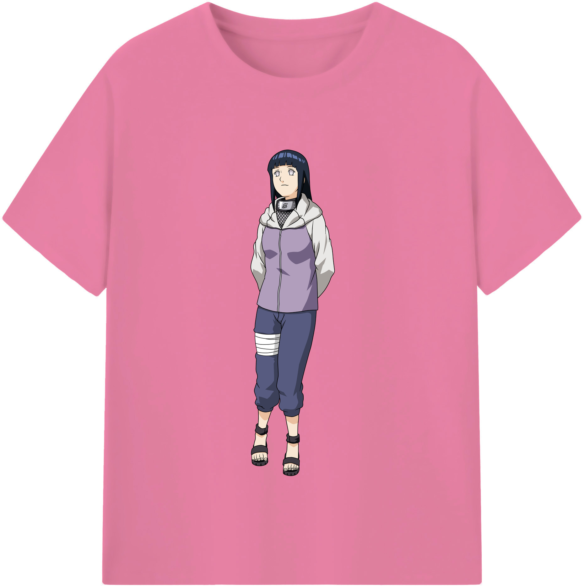 （画像用） NARUTO -ナルト- 日向ヒナタ Hyūga Hinata 綿100％半袖Tシャツ（フロントプリント）